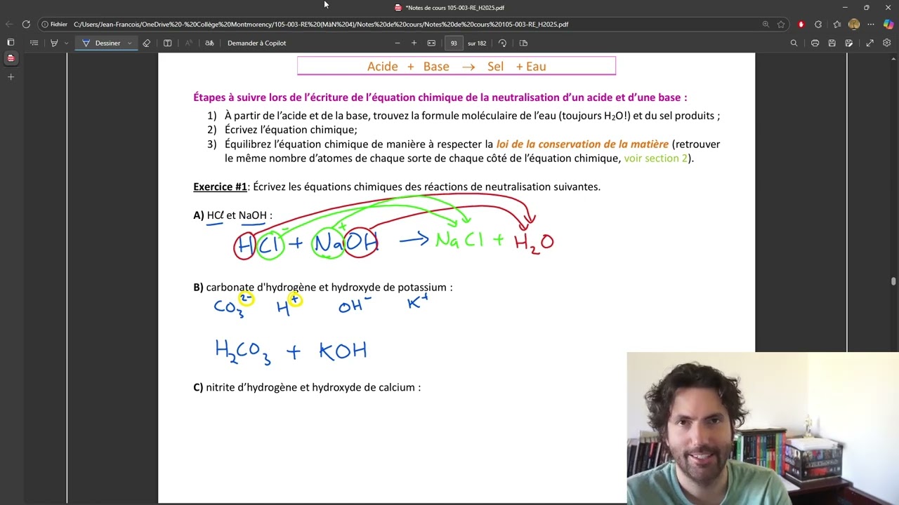 Neutralisation acide-base (p.90)