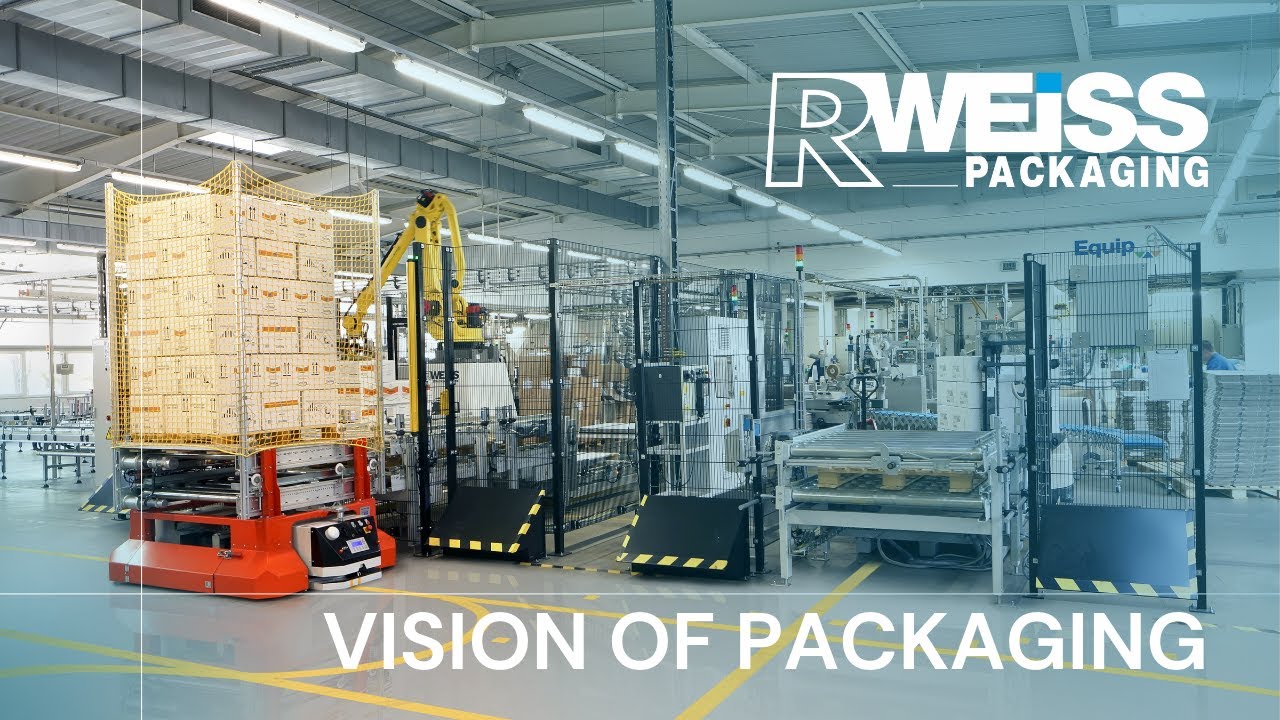 R.WEISS UNIROB- Palettiersystem mit FTS (Fahrerloses Transportsystem) (Palettierer)(Palettierung)