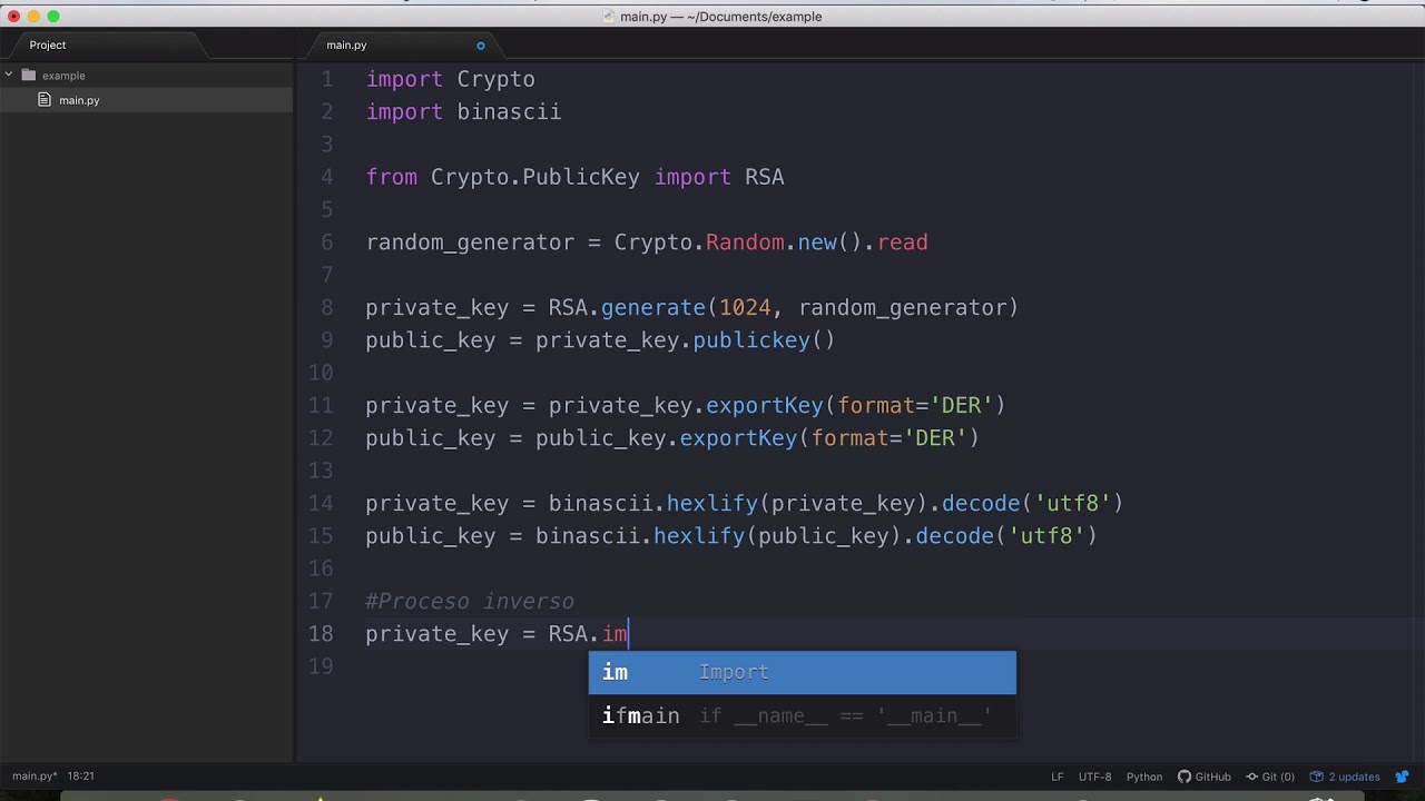 Cifrado Asimétrico con Python