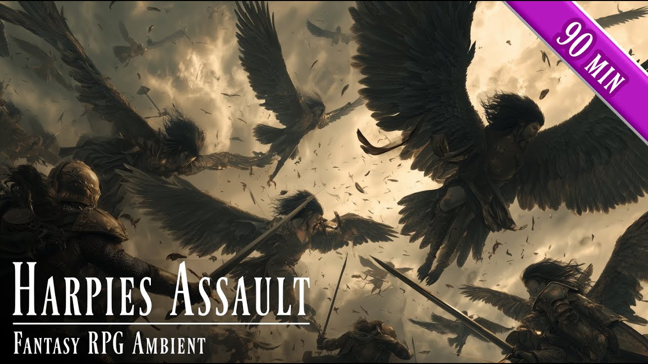 Harpies Assault – Fantasy RPG Ambient | Epic Aerial Battle Music & Heroic Fight
