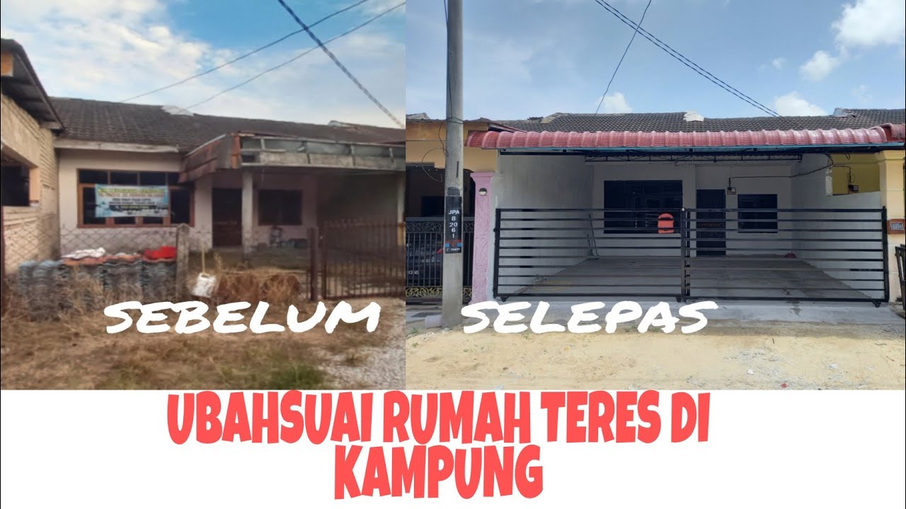 UBAHSUAI RUMAH TERES LAMA DI KAMPUNG || Bajet Rendah (Low Budget) Part 1