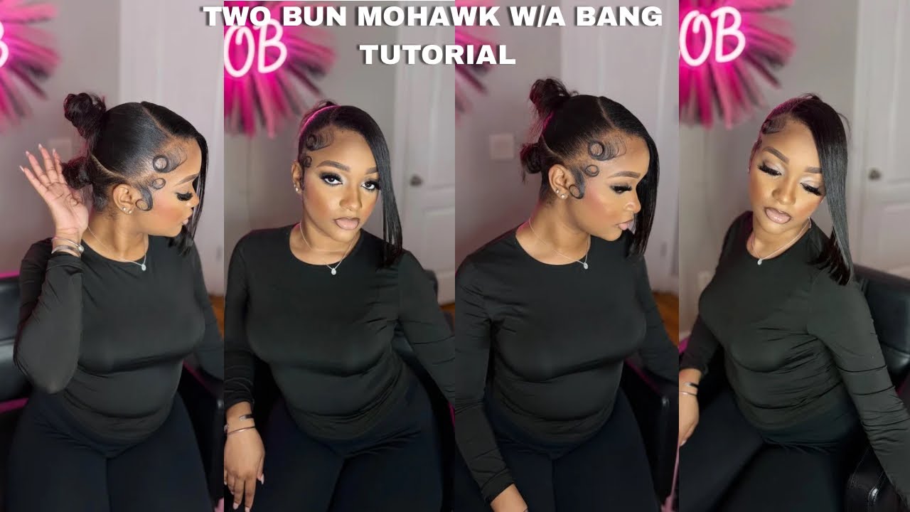 Two Bun Mohawk W/A Bang Tutorial 💕 | *DETAILED TUT* (VOICED)🎙️