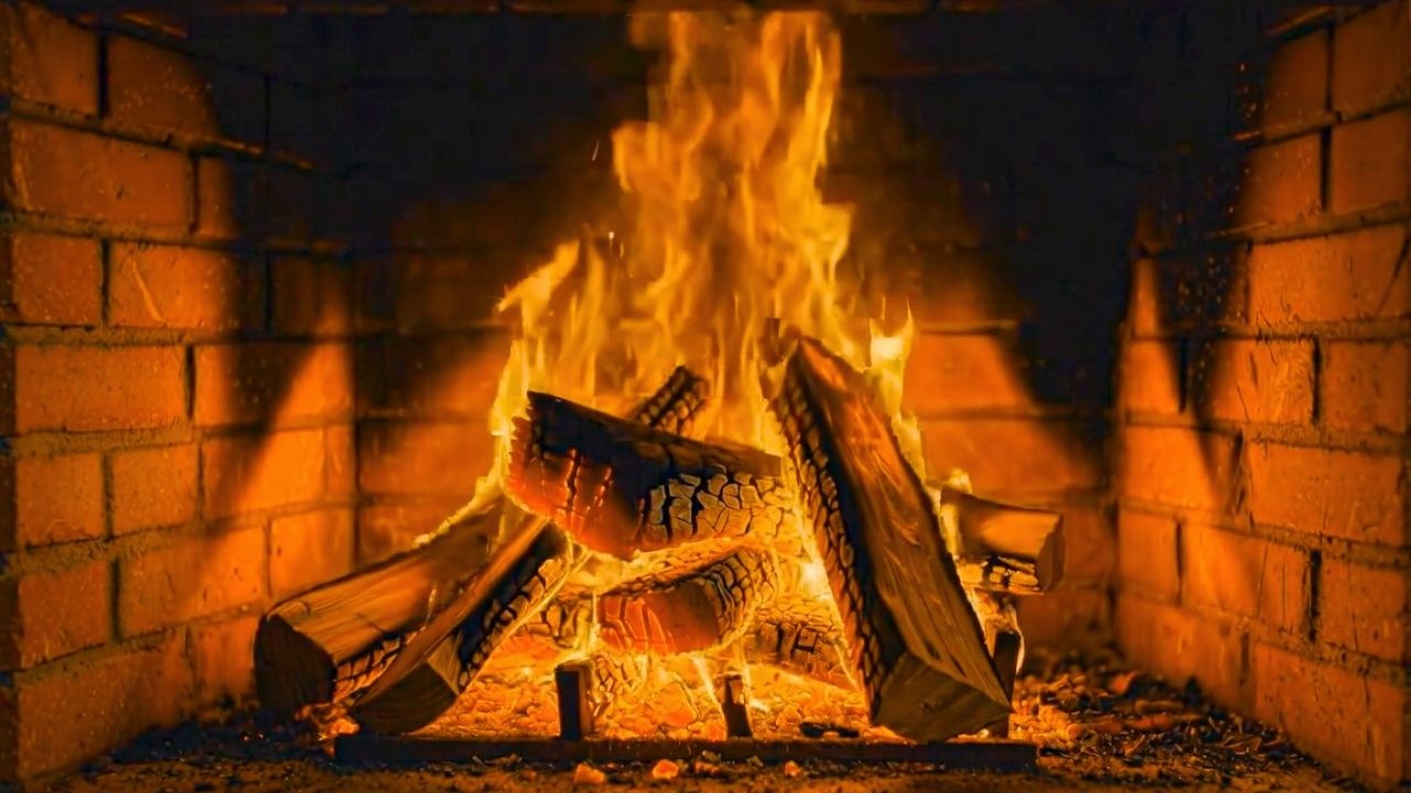 (NO ADS) Crackling Fireplace Sounds 🔥 Cozy Night Ambience for Sleep & Relaxation