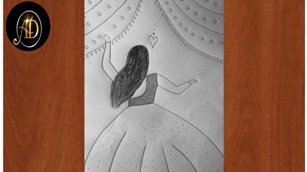 How to draw a dancing girl || Beautiful girl drawing || pencil drawing 