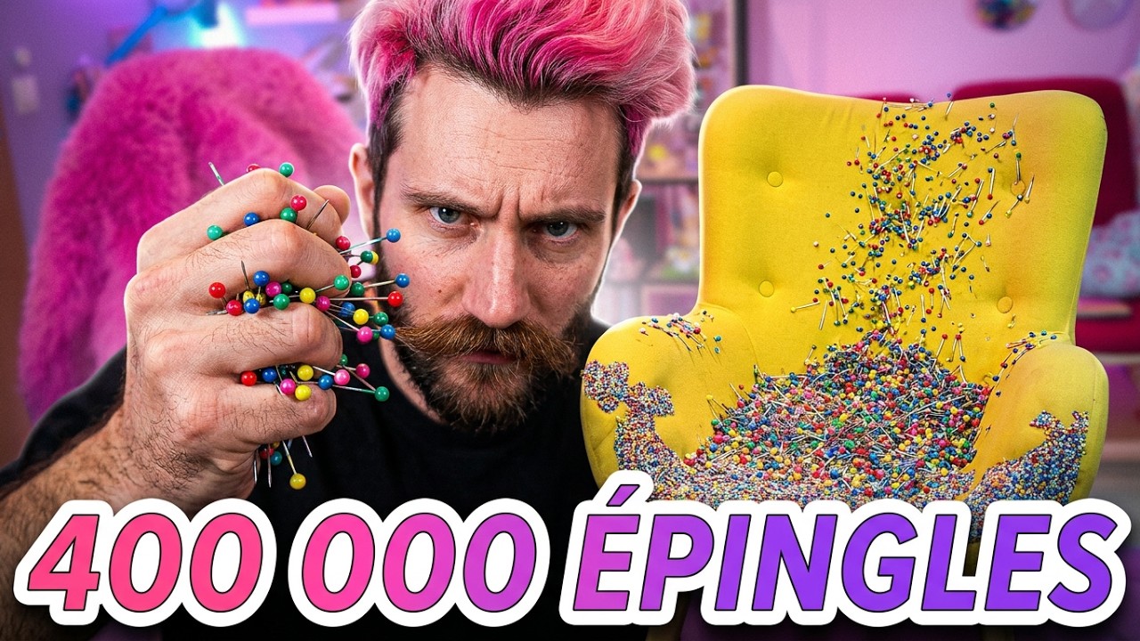 Je mets des épingles avec vous !! (On remplit le fauteuil d'épingles ✨)