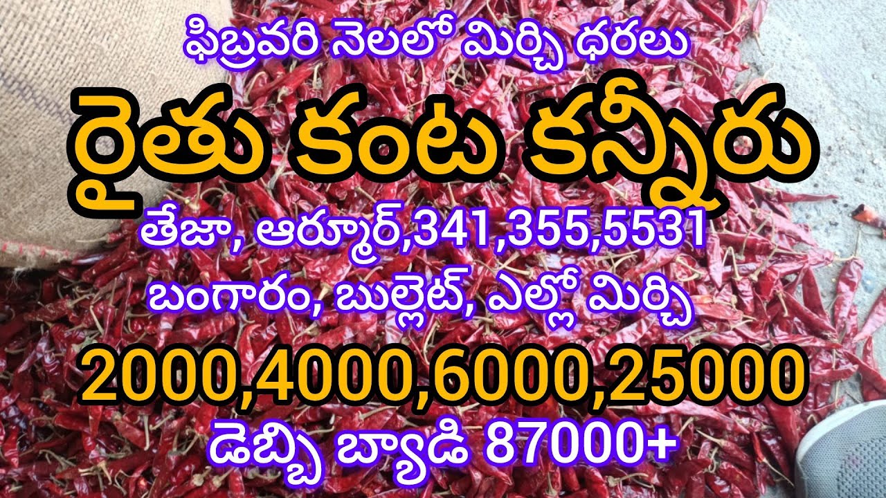 మిర్చి మార్కెట్ యార్డ్ రేట్లు ఏవిధంగా ఉన్నాయి. మిర్చి రేట్లు పరిస్థితి ఏమిటి? 