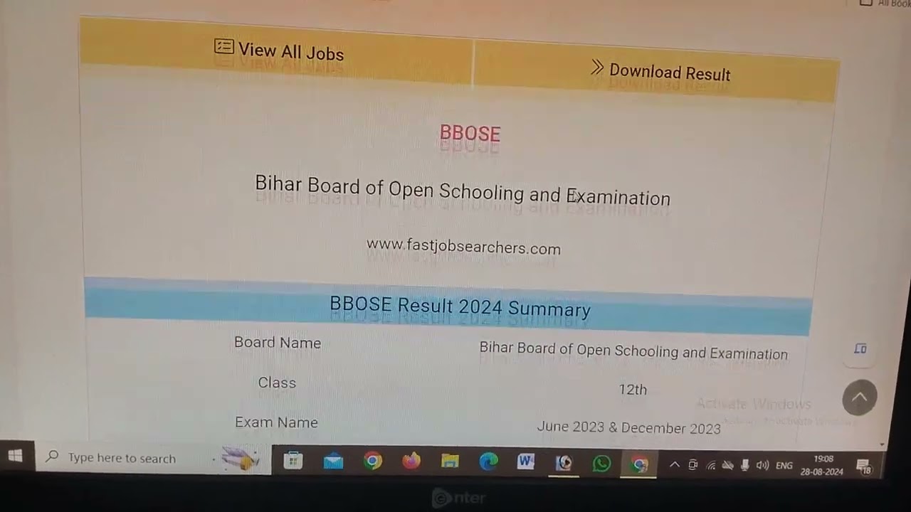 BBOSE Result 2024 आ गया है l BBOSE 10th and 12th result declarel #viralvideo #bbose #bbose