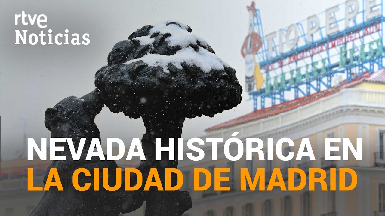 MADRID en alerta roja por el temporal de NIEVE y con problemas en las carreteras | RTVE Noticias