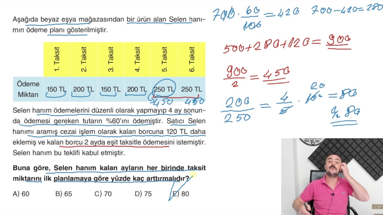 Sıra Yeni Nesilde YÜZDE PROBLEMLERİ Test 3 Miray Yayınları TYT Soru Bankası