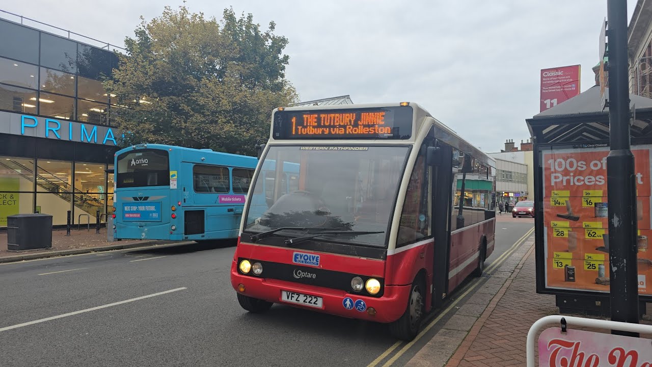 Full Trip of Evolve Bus and Coach Optare Solo running The Tutbury Jinnie / 1