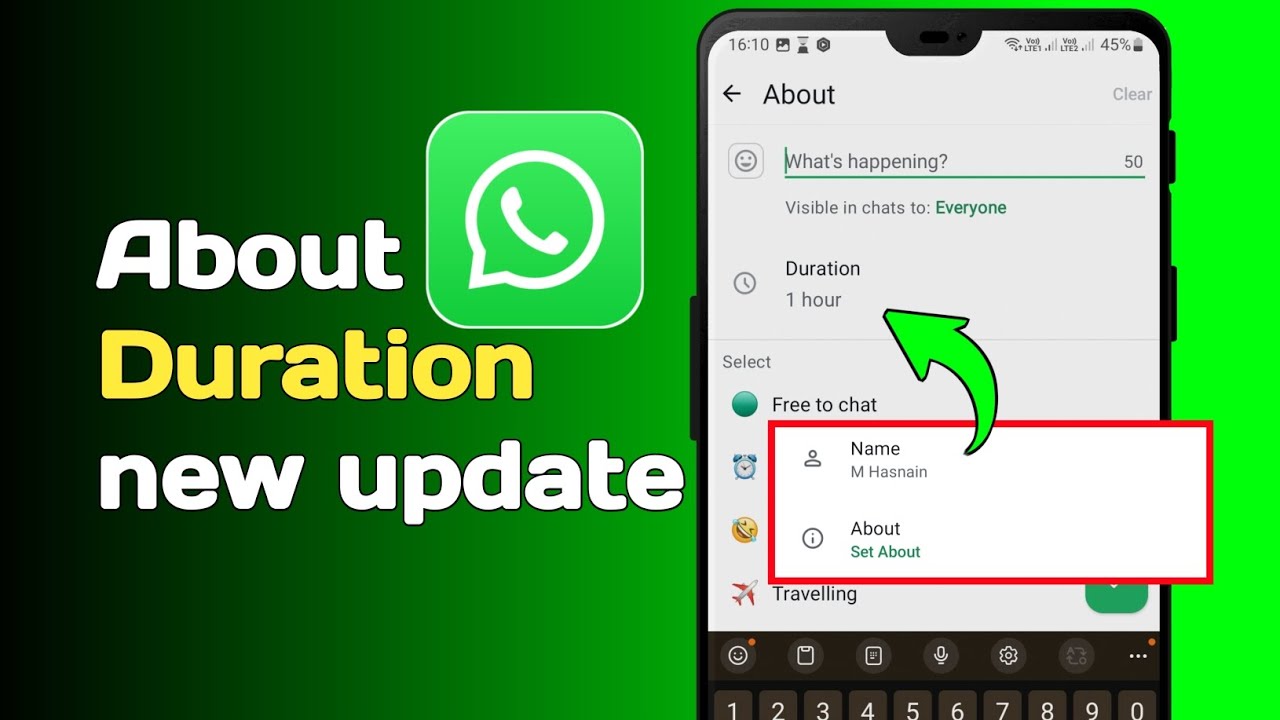 WhatsApp About Duration Update | About Auto-Remove New Feature