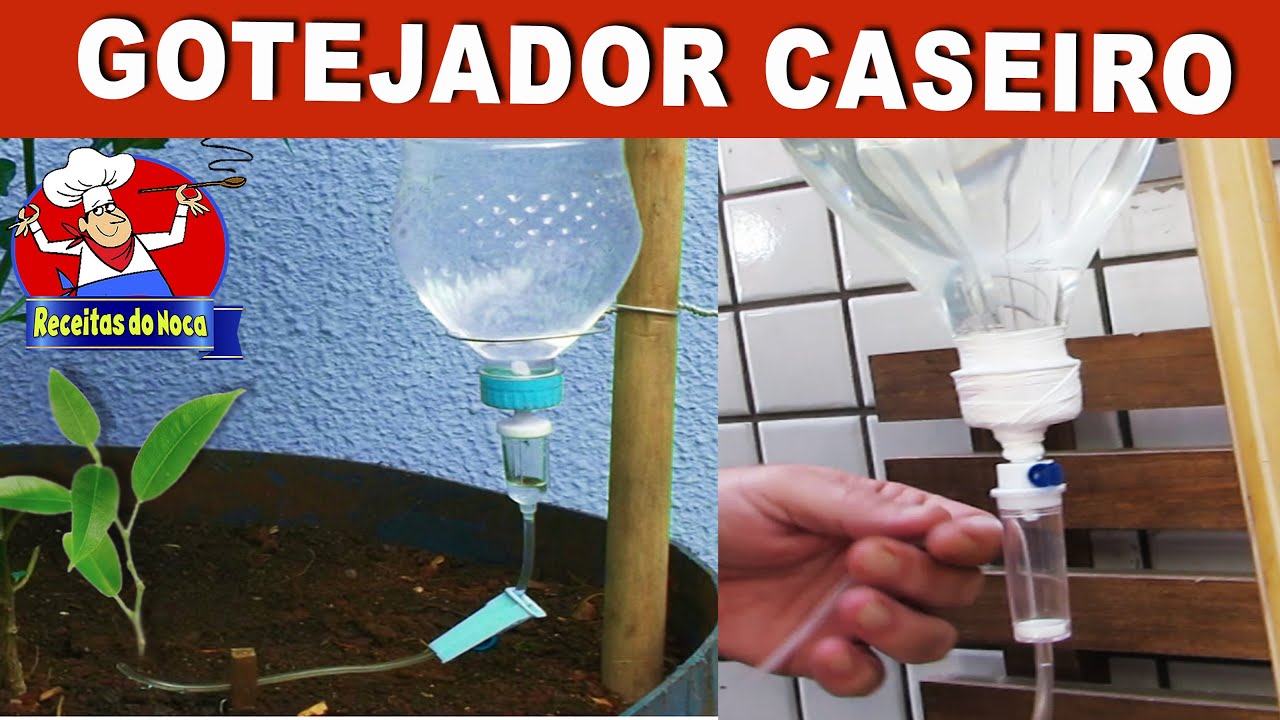 💧GOTEJADOR CASEIRO barato e fácil 🌱com GARRAFA PET e MANGUEIRINHA DE SORO FISIOLÓGICO