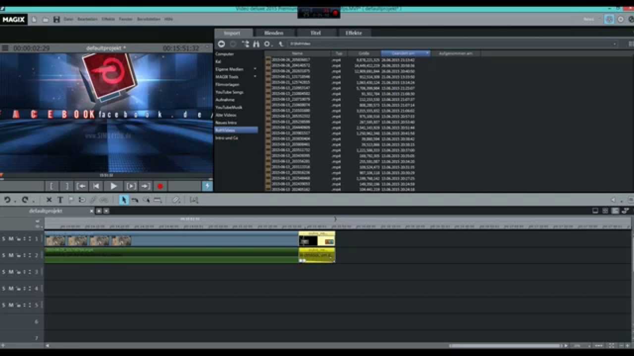 Magix Video Deluxe 2015 Tutorial 1 - Anfänge in der Programnutzung