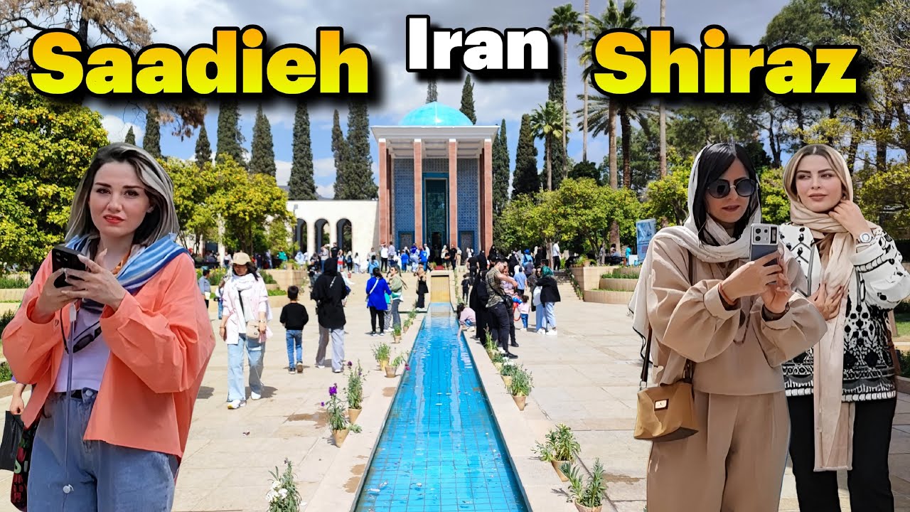 tomb of Saadi Shirazi, iran 2024: سعدیه شیراز، آرامگاه سعدی شیرازی شاعر بزرگ پارسی در روز سعدی