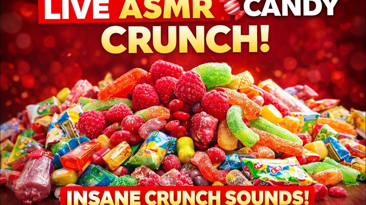 LIVE ASMR 🍭 Crunchy Candy Sounds | No Talking | Relaxing