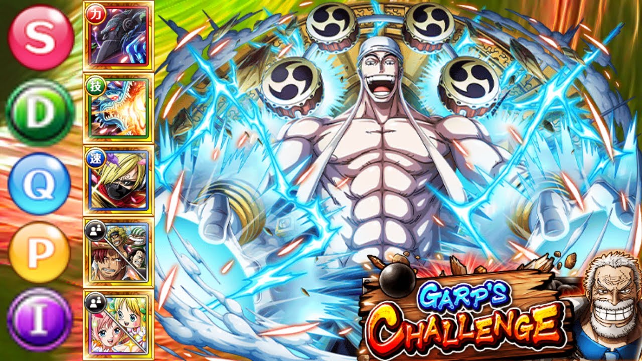 OPTC GARP'S CHALLENGE ENEL! EACH COLOUR! (5 MORE TEAMS) [STR DEX QCK PSY INT]
