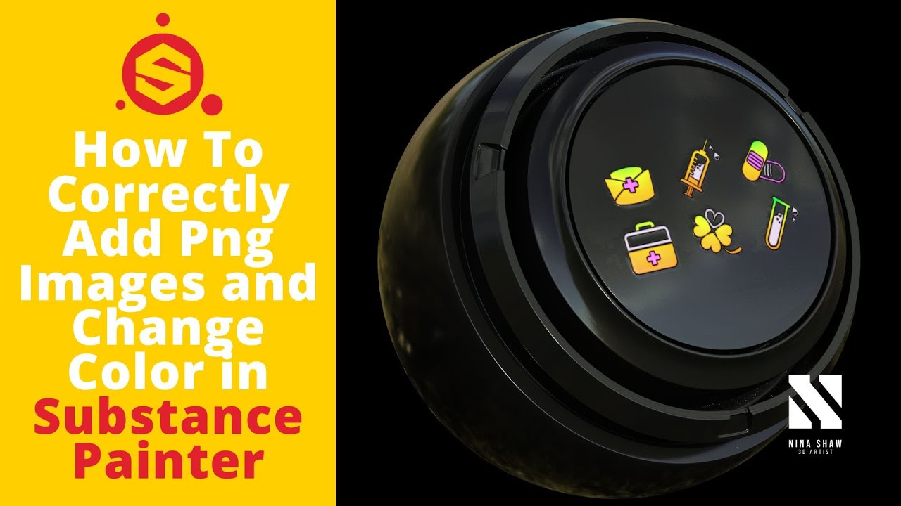 How To Correctly Add Png Images & Change Color In Substance Painter