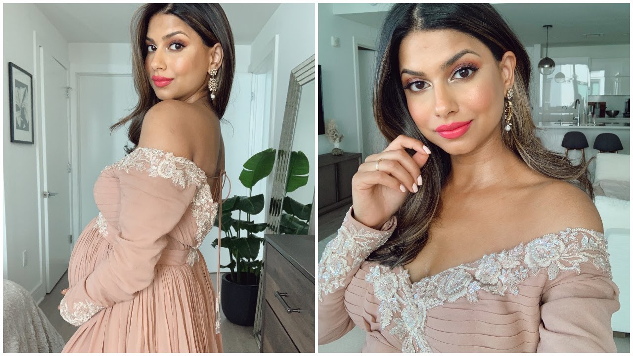 Pregnancy Glam GRWM - Makeup & Outfit