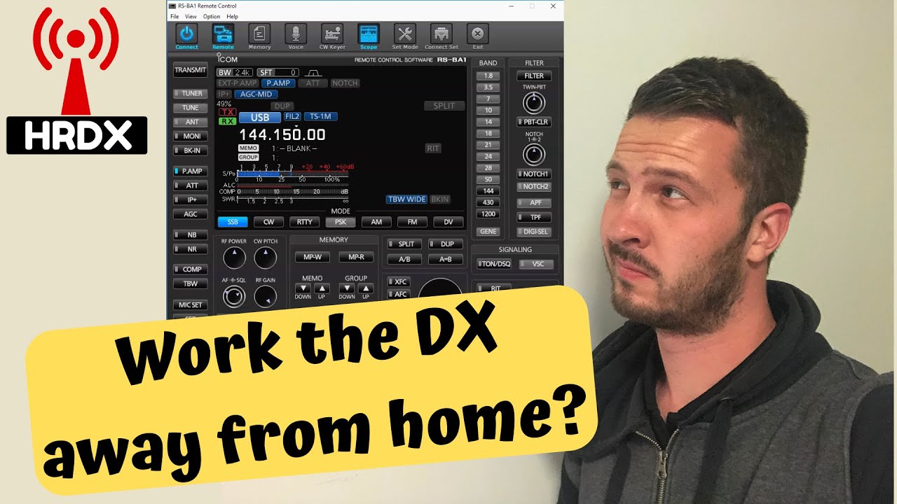 Icom IC-9700 with the RS-BA1 software. Remote Control!
