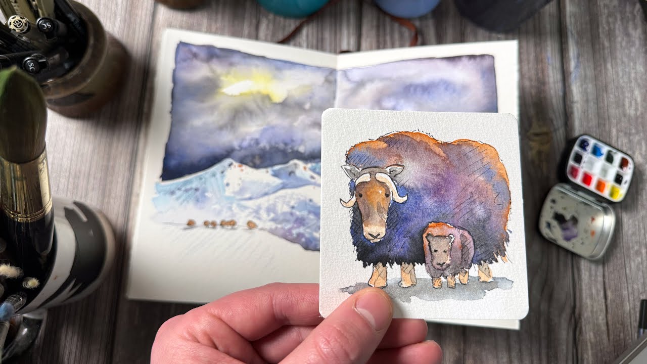Livestream | How to paint a Musk Ox and it's habitat