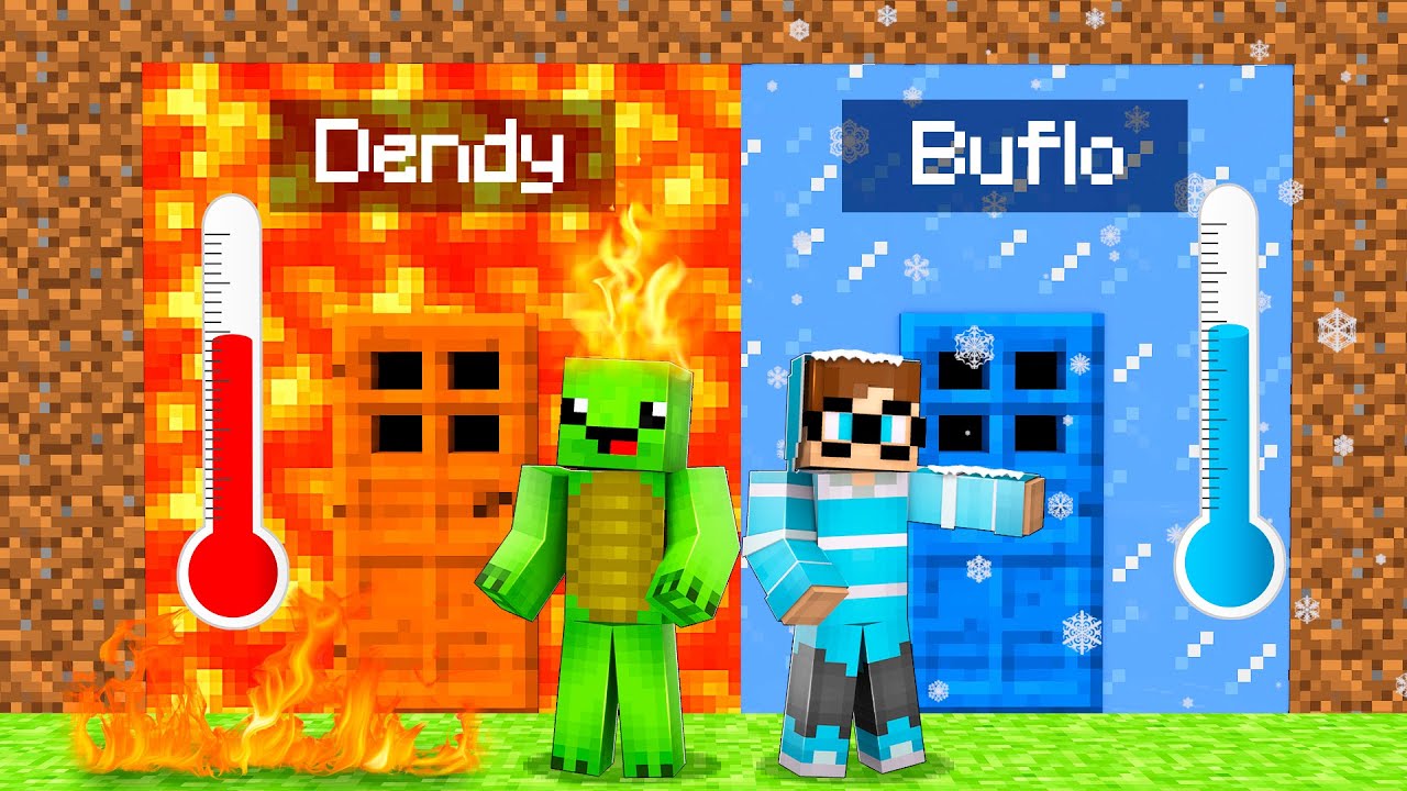 Dendy FEUER vs Buflo EIS Tür Challenge in Minecraft!