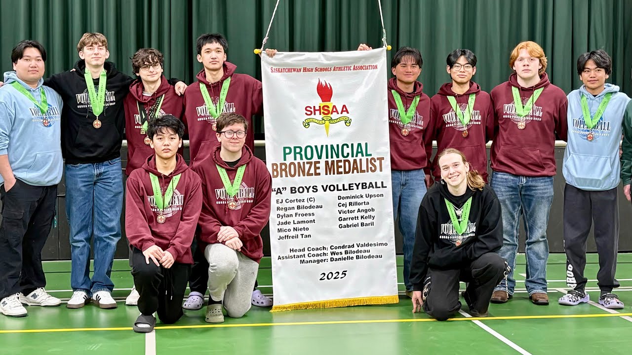 Leroy  Senior “ A “ Boys Volleyball Banner Provincial Bronze Medalist          