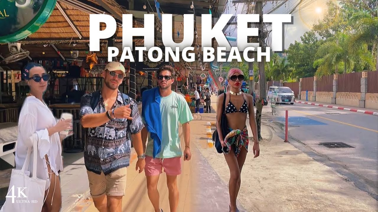 【4K🇹🇭】Phuket 2023 Patong Beach Coastal Road Walking Tour