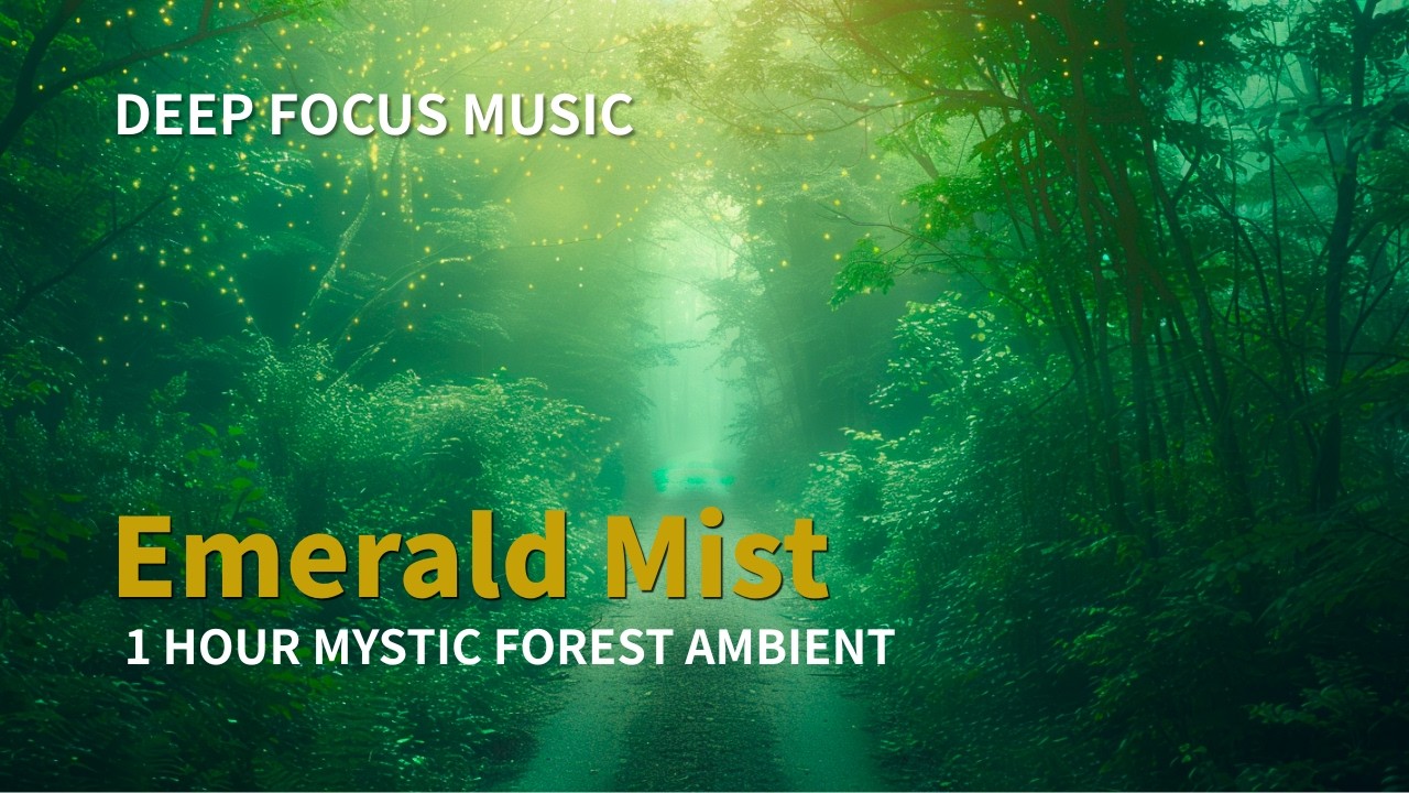Deep Focus Music with Mystic Forest Sounds | Emerald Mist | 1 Hour Nature Ambient