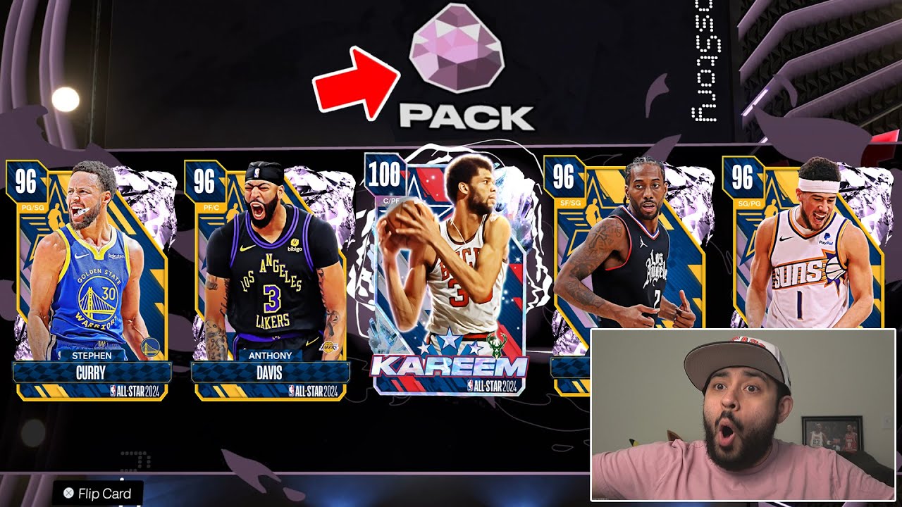 Pink Diamond in EVERY Pack! I Opened More All Star Packs for 100 Overall Kareem in NBA 2K24 MyTeam