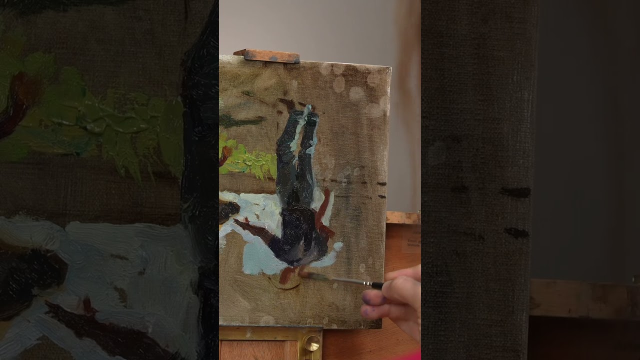 Painting upside down definitely doesn&rsquo;t work.. right? #oilpainting #artist #painting #paint #art