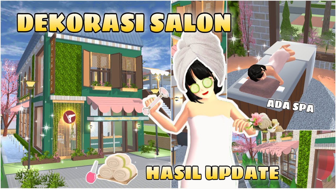 HASIL DEKORASI SALON KU!! ADA SPA DI LANTAI 2  + ID SAVE || SAKURA SCHOOL SIMULATOR