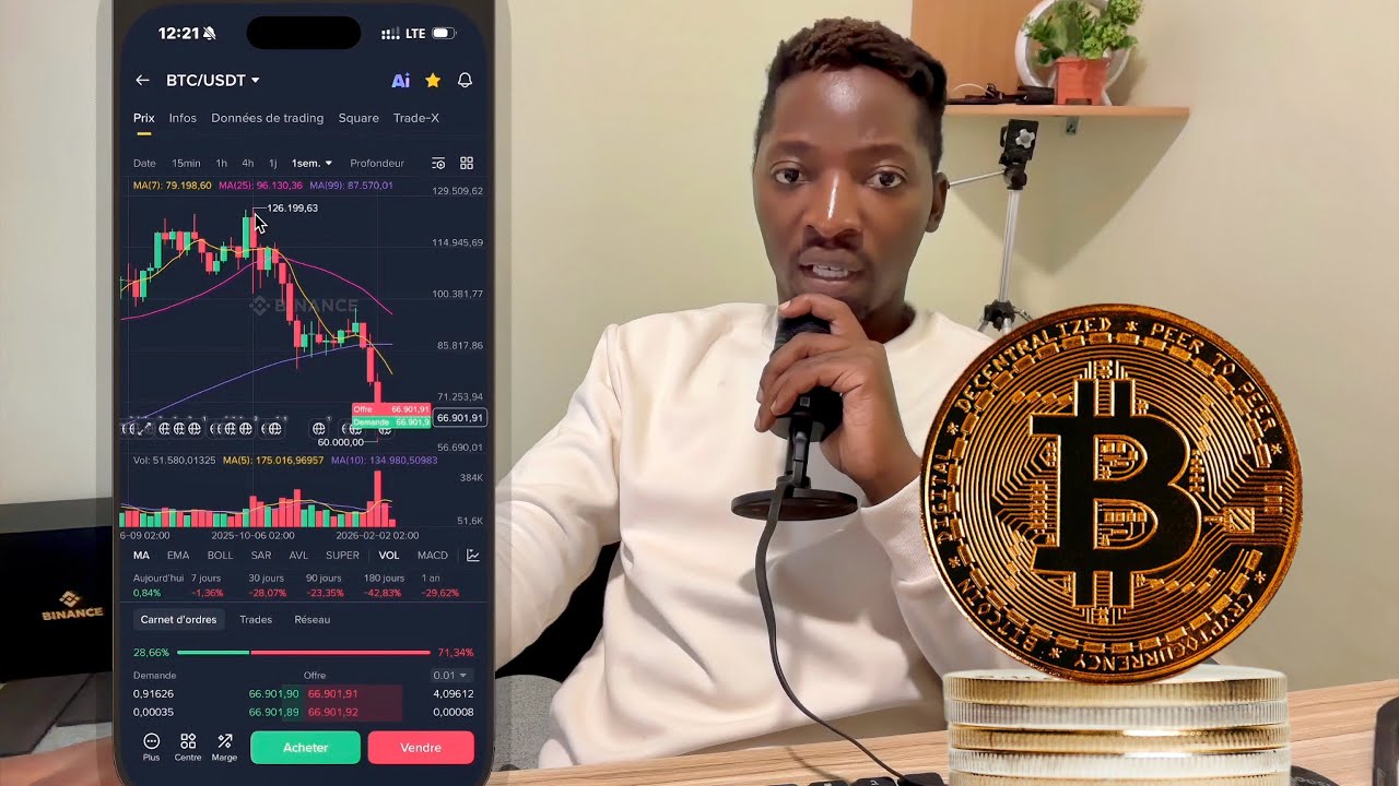 Comment investir en BITCOIN sur  BINANCE sur TELEPHONE