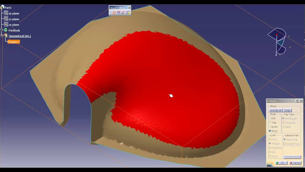 Flood Selection | Digitized Shape Editor | CATIA