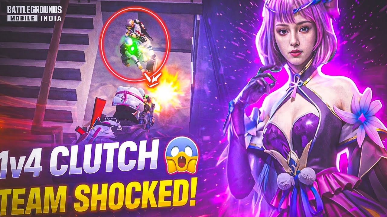 1v4 CLUTCH 😱 Solo vs Squad | BGMI Insane Gameplay