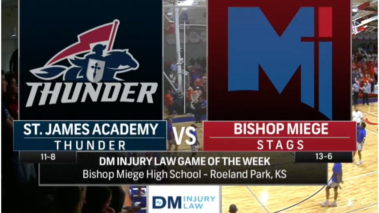 St. James Academy at Bishop Miege Boys Basketball on February 13, 2026