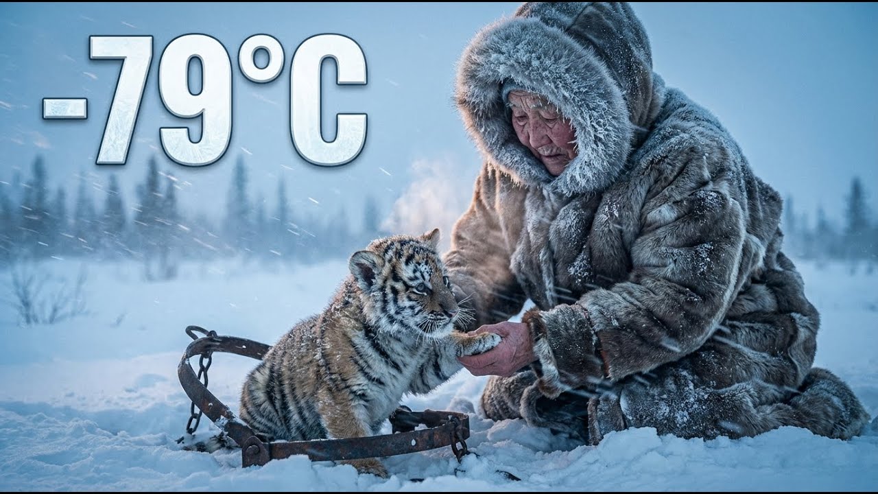 Yakutian Widow Saved a Trapped Tiger Cub... Then Unexpected Happened In Front of Her House❄️🐅