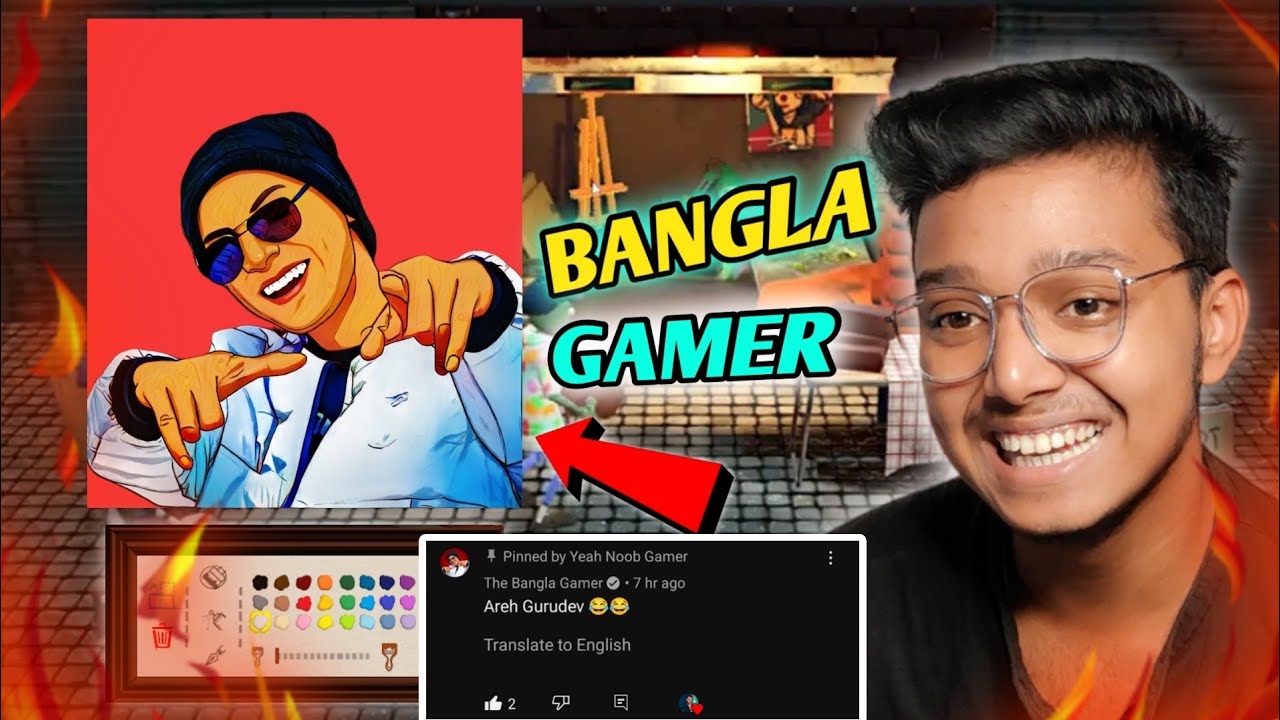I DRAW THE BANGLA GAMER - I AM ARTIST || Yeah Noob Gamer