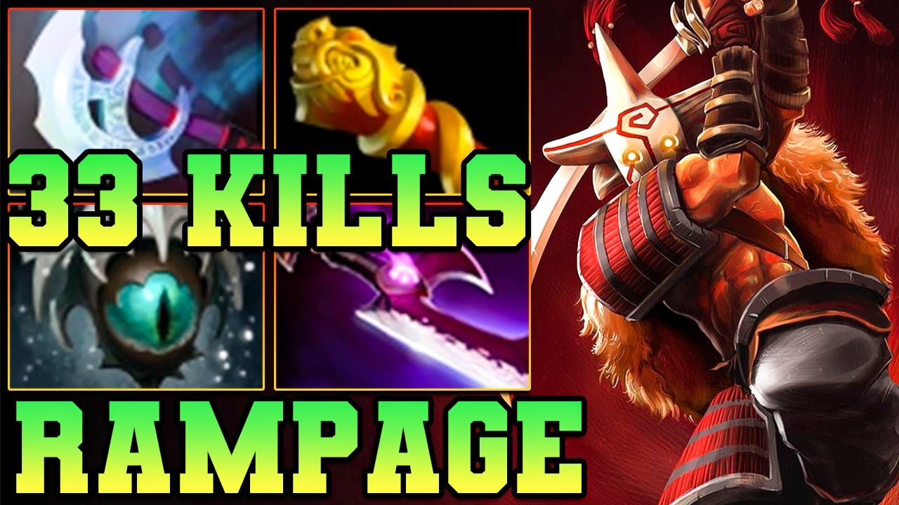 Rampage + 33 Kills Jugggernaut !! Juggernaut Dota 2 Pro Gameplay Safelane Item Build 7.39 Offlane
