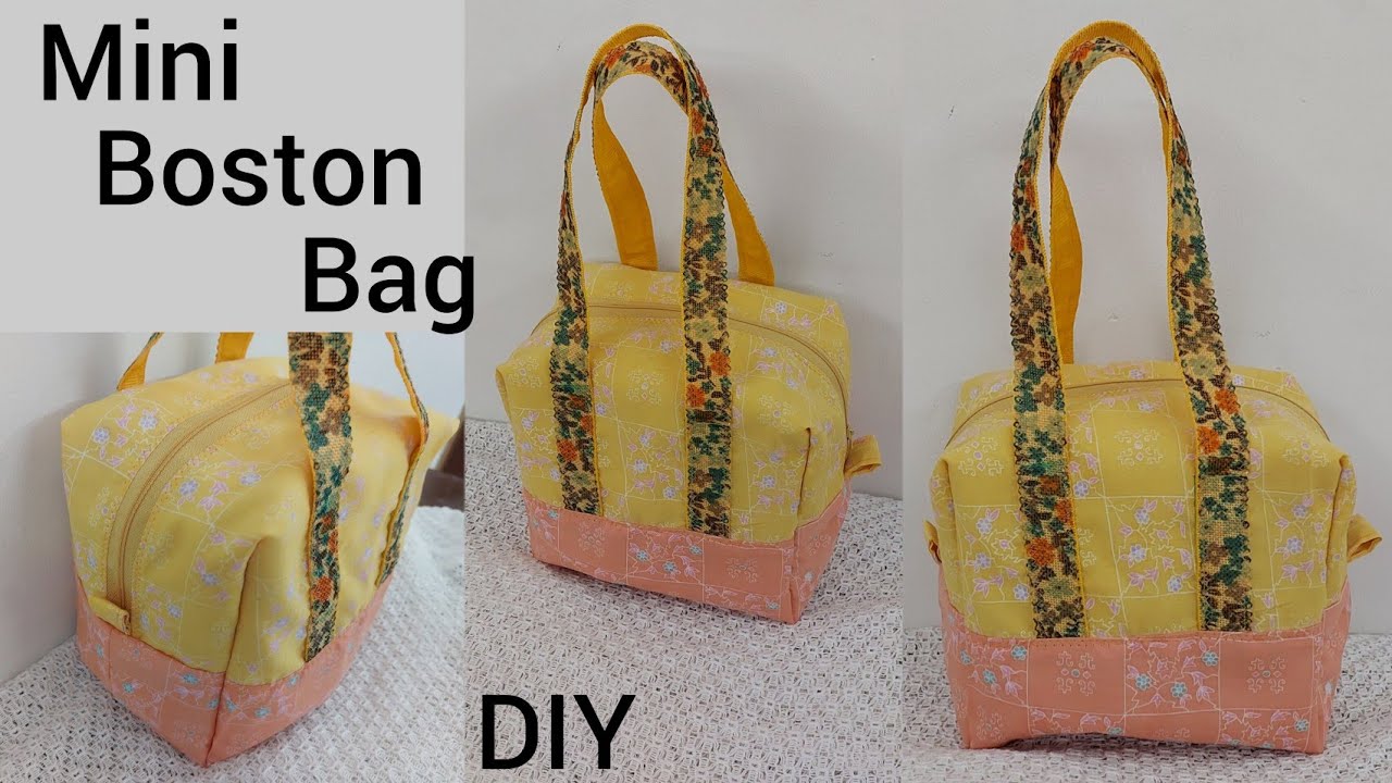 DIY  Boston Bag Sewing Tutorial, Mini Boston Bag