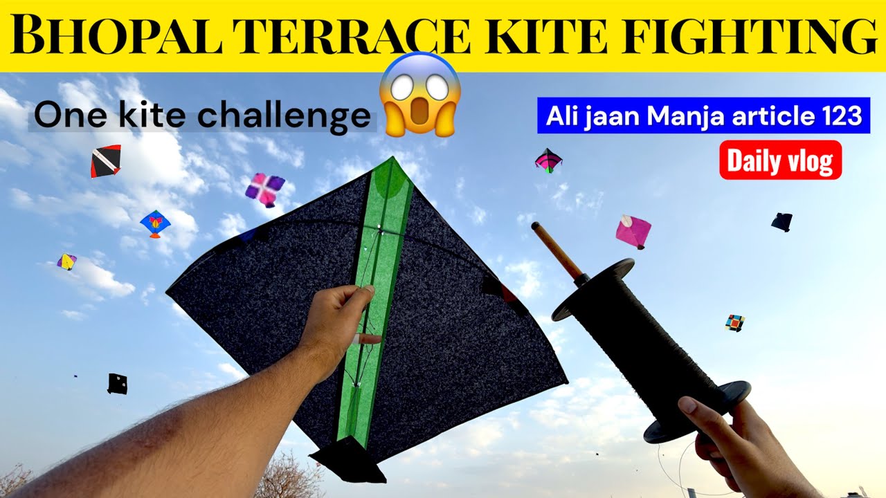 Ek Patang Se Pure Terrace Ko Hila Diya 😱 | Bhopal Kite Fighting Vlog #kiteshop #bhopal #kitefighting