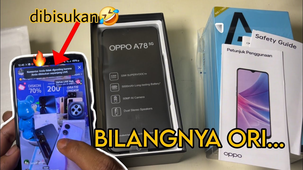 HATI - HATI OPPO A78 5G PALSU‼️ Komen di Tiktok Langsunh dibisukan
