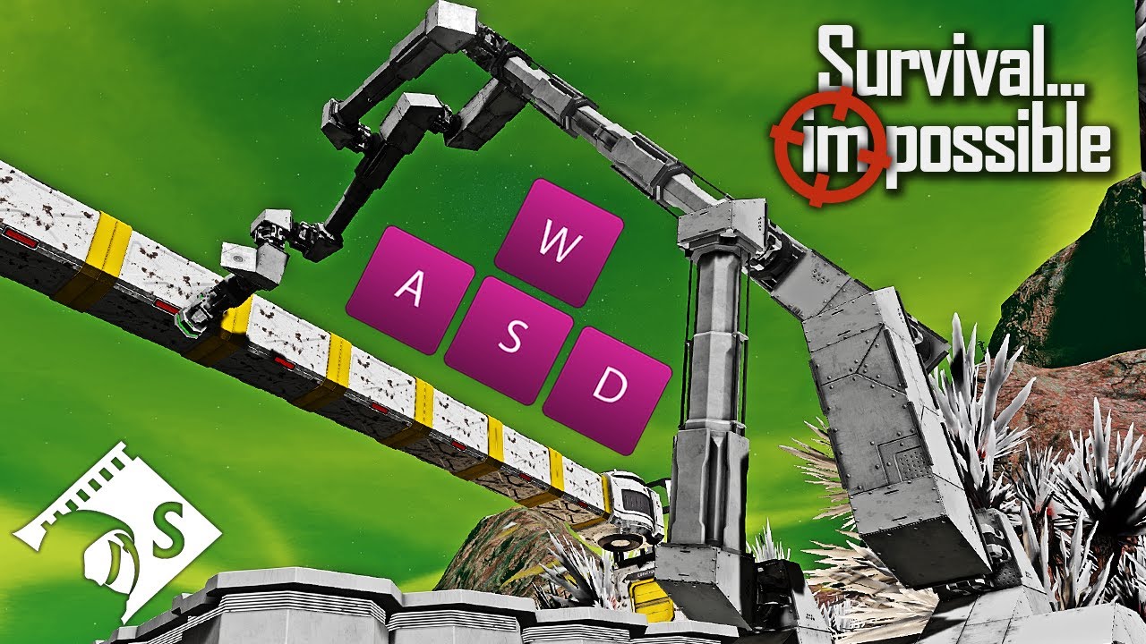 Survival Impossible - Keyboard Crane Controls #40 - Space Engineers Hardcore Survival