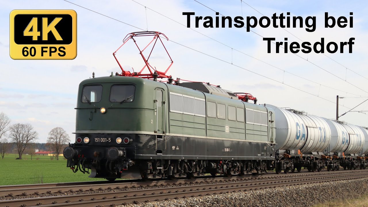 BayernBahn 151 001-5 & 140 850-9 erwischt beim Trainspotting in Triesdorf (Landkreis Ansbach)