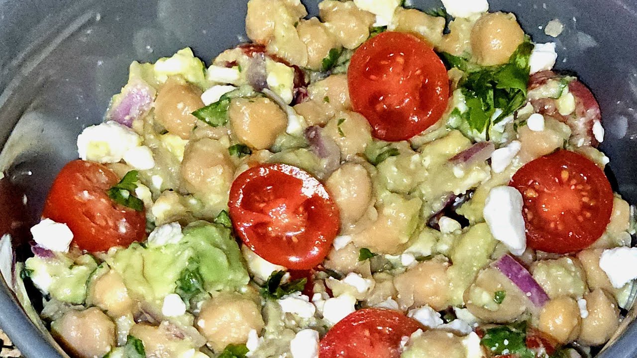 Chickpea Avocado Salad - High Protein, No Stress Simple Recipe