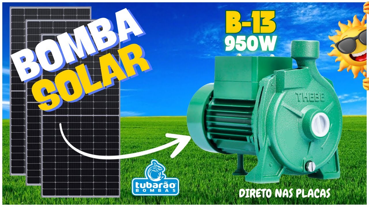 Bomba Solar B13 950w - Liga Direto nas 3 Placas Solares