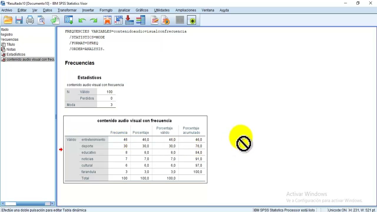 IBM SPSS Statistics- HACER TABLAS EN BASE A LAS NORMAS APA 7 EDISIÓN