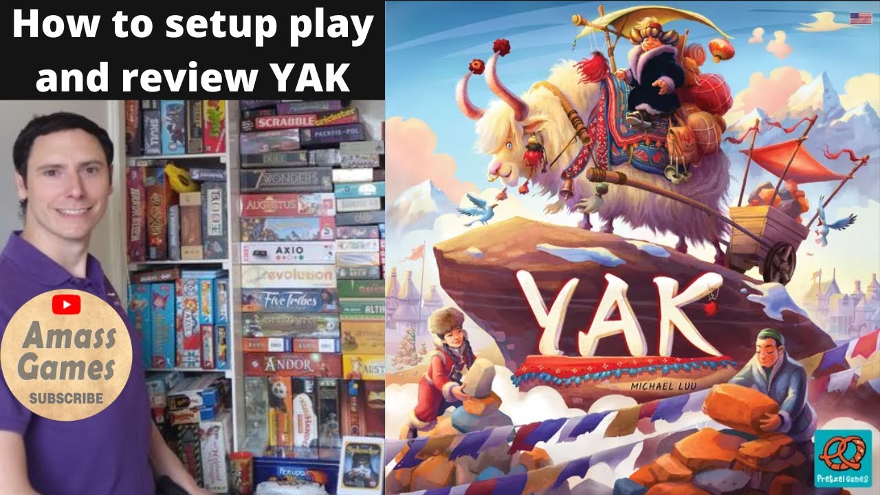 Yak board game - how to setup play and review. Tabletop Gaming Live 2022 Manchester * AmassGames *