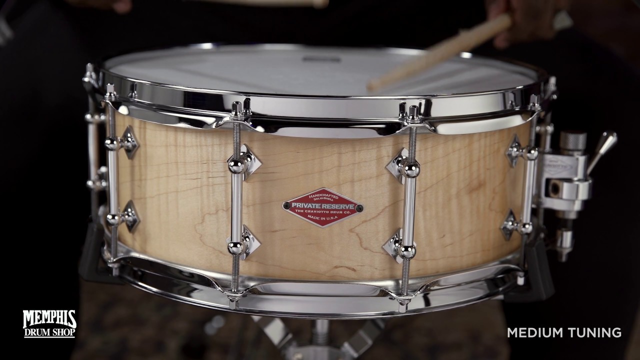 Craviotto 14x5.5 Private Reserve Curly Maple Snare Drum - Natural Oil (CRCUS1455PRCMH)