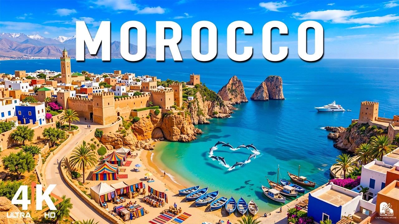 Morocco 4K 🌊 Atlantic Coast Serenity & Golden Beaches | Calm Landscapes 4K
