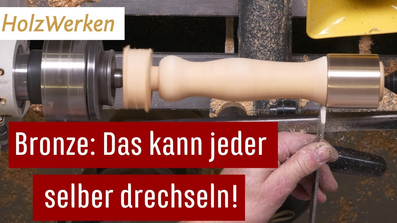Bronze-Kopf für richtig Wumms #drechseln #holzwerken